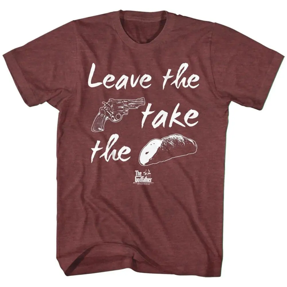 Godfather Leave The Gun Take Cannoli Heather Red T Shirt