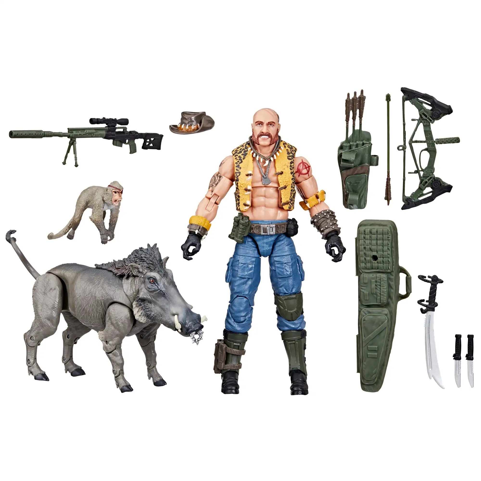 Genuine G.I.Joe GIJoe Classified Series #125, Dreadnok Gnawgahyde and pets Porkbelly Yobbo Action Figure Model Toy 6in