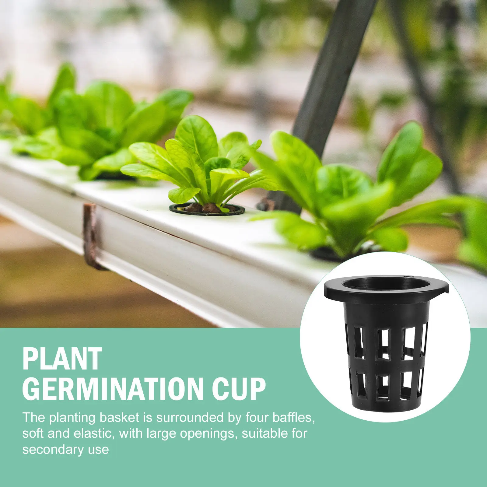 50Pcs Nursery Pots for Plants Hydroponic Planting Cups Mesh Baskets Garden Growing Containers Seedling Starter Garden Accessory