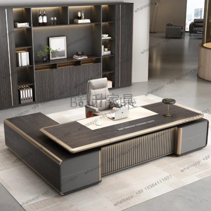 LX High end executive light luxury chairman table office furniture Computer desk Room standing desk