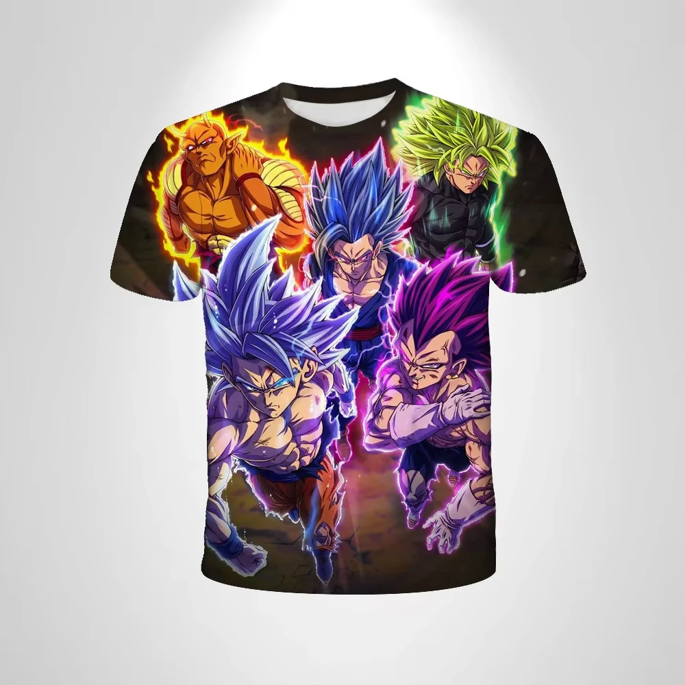 2026 Sommer Dragon Ball T-Shirt Kinder Oberteile Anime Figuren Son Goku Super Saiyan T-Shirt Jungen T-Shirts Kinder Kurzarm – Detail 15