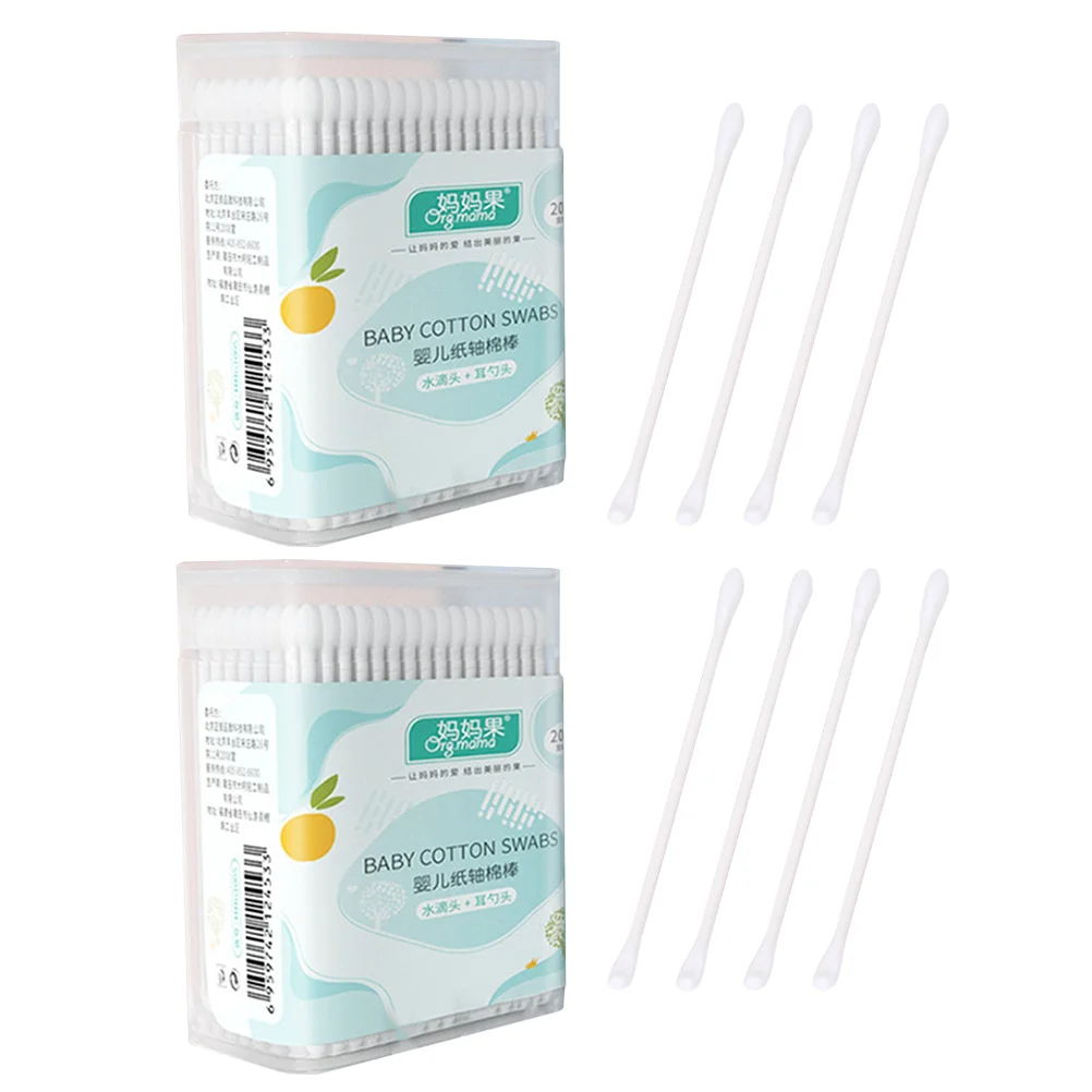 2 Boxes Cotton Swab Swabs for Ears Sticks Tip Makeup Vaapes Cotonitos Bamboo Buds Disposable Hisopo Baby Care Child