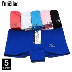 Underwear Women Cotton Panties Girls Boxers Shorts Boyshorts Underpants Ladies Intimates Lingerie 5 Pcs/Lot