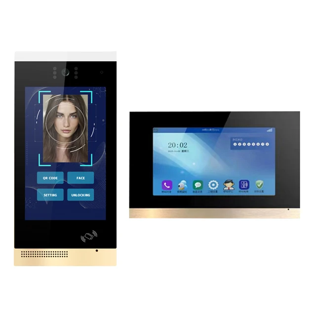 Mingke Smart 10.1 Inch Video Monitor Unlocking Security Intercom System Video Door Phone Multi-Apartment Building