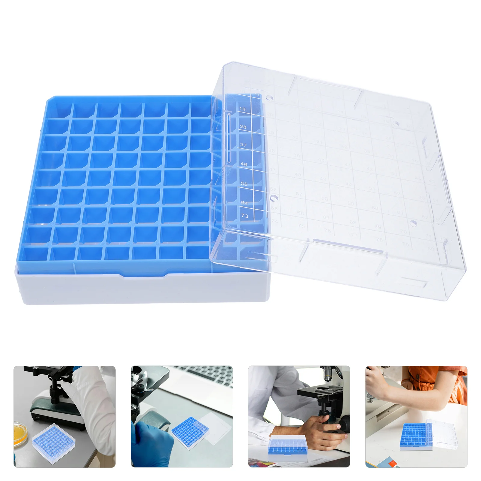 

Cryotube Freezer Box Vial Storage Laboratory Multicompartment Cryogenic Holder Microcentrifuge Tube Freezing Rack Test