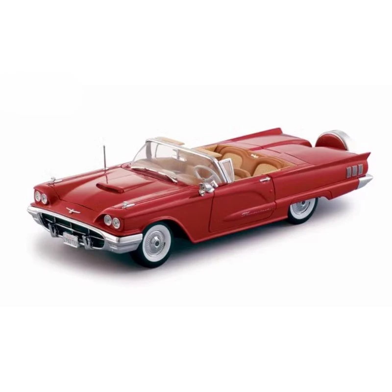 1:18 Scale Thunderbird 1960 Classic Muscle Vintage Car Model Metal Convertible DieCast Alloy Toy Vehicle Collection Display Fans