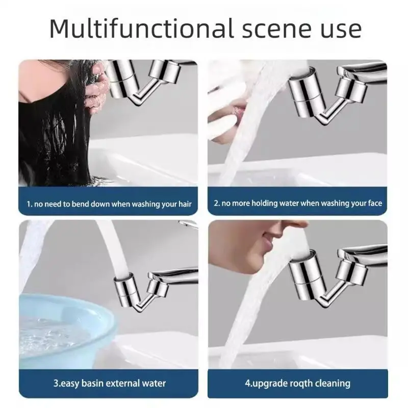 

652F U-образный гибкий аэратор для смесителя, 360 оборотов, экономия воды, цинковые сплавы