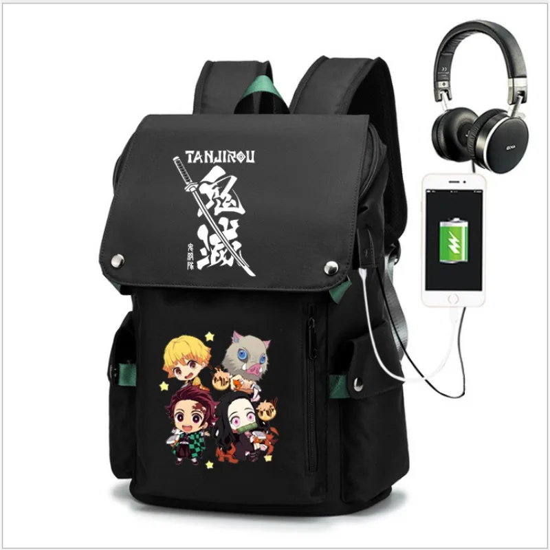 

New Demon Slayer Anime Backpack Student School Shoulder Bag Business Multifunctional Large Capacity Computer Bag Travel Backpack