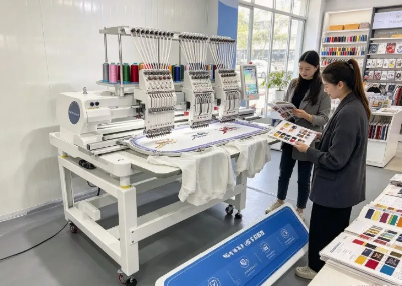 YUGONG Embroidery Braiding Machine For Cotton Lace Chenille Nonwoven Thread High Efficiency High Productivity