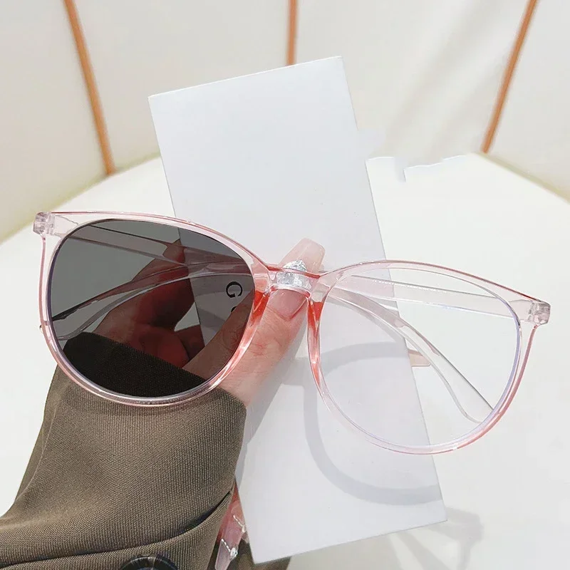 Men Women Photochromic Reading Glasses Vintage Outdoor Smart Intelligent Sunglasses Unisex Retro Presbyopia Eyeglasses Frame