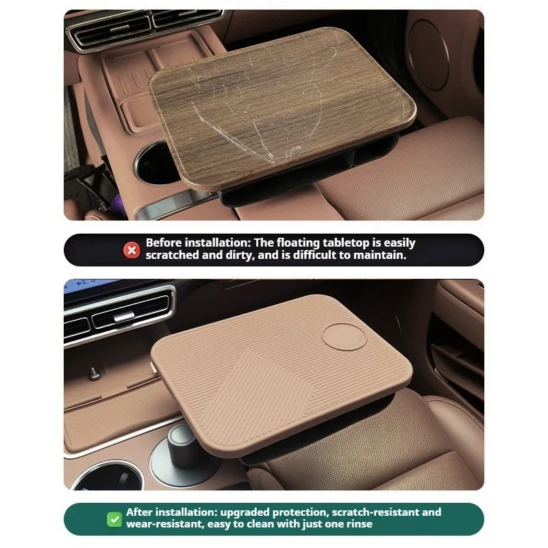 For Li Lixiang L6 L7 L8 L9 Car Floating Small Table Board Silicone Protective Cover Small Table Anti-scratch and Anti-slip Pad