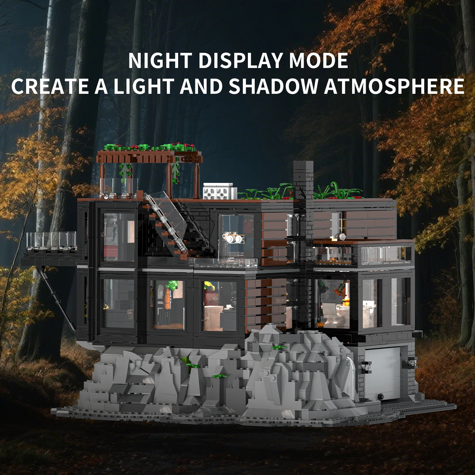 MOC 3388PCS Vampire Castle House Building Blocks Set Architecture Model Movie Gift for Kids Adults Halloween Christmas Present