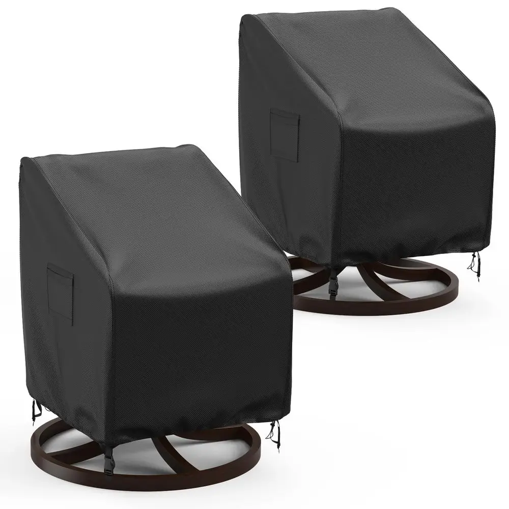 

Чехол для поворотного кресла, 2 шт., водонепроницаемые чехлы для уличных стульев, прочные чехлы для садовой мебели, 30 W34 D