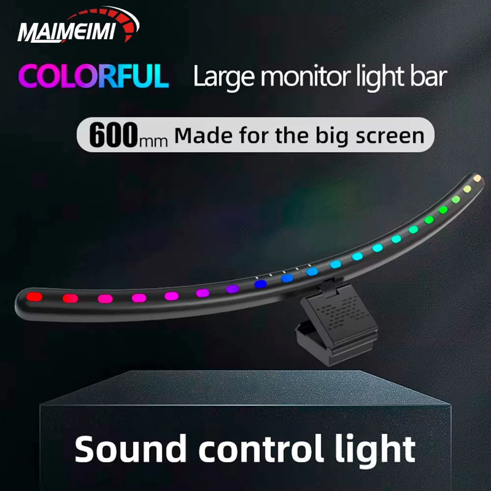 

600MM USB Stepless Dimming Monitor Light Bar Screen Hanging Lights Curved RGB Background Atmosphere Desk Lamp Reading Gaming