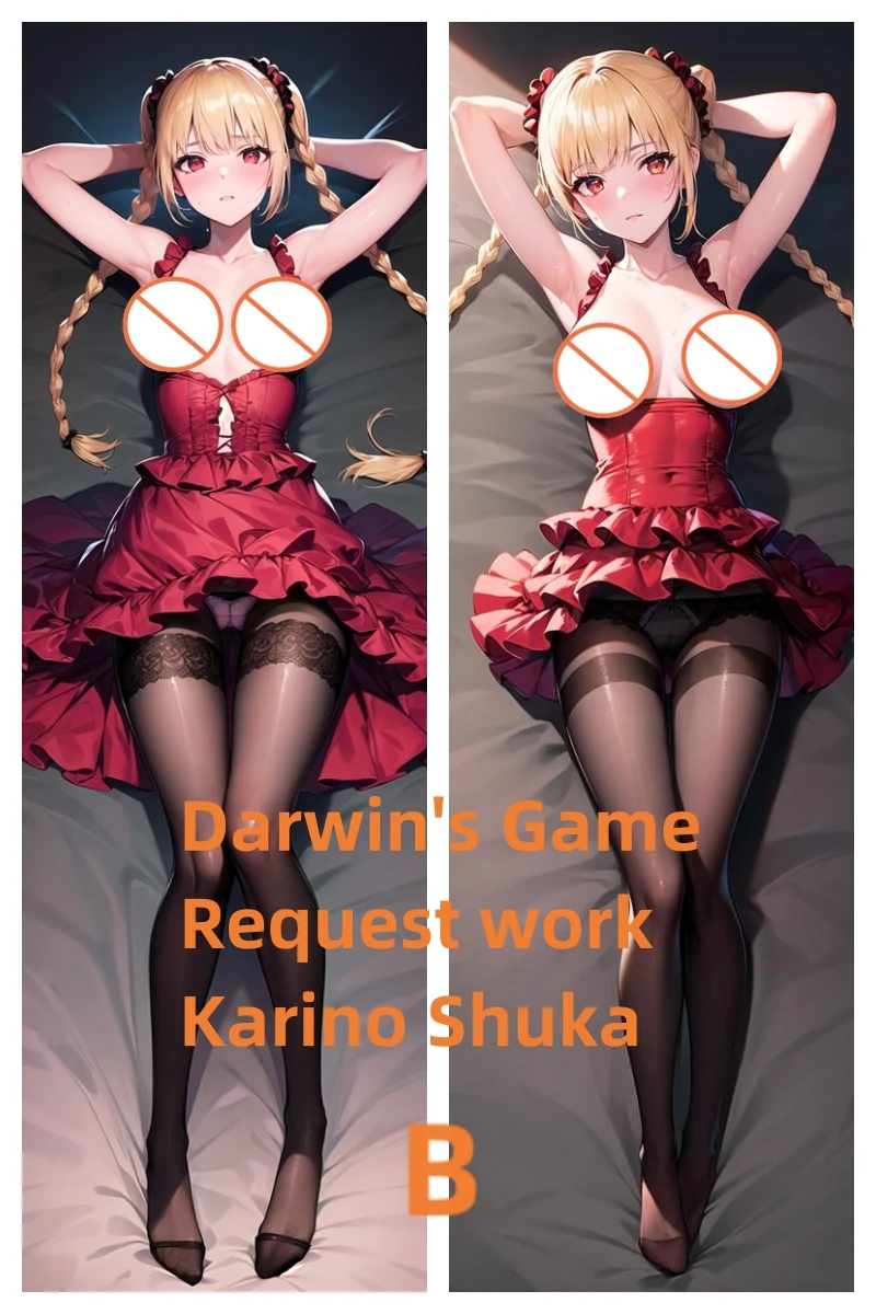 Dakimakura Anime Pillow Case Darwin's Game Request work Karino Shuka Double-sided Print Of Life-size Body Pillowcase Gifts Can