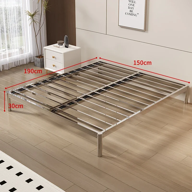 Metal Bed Frame Platform Full Size Bedheadless Stable Bed Bases Clearance Minimalist Strong Bases De Cama Bedroom Furniture