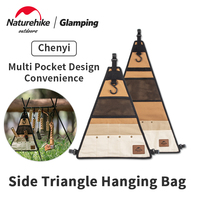 Naturehike Triangle Hanging Bag Canvas Storage Bag for Outdoor Picnic Camping Accessories Tableware Rack Side Multi-slot Design