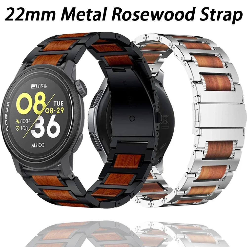 22mm Metal Rosewood Strap For COROS APEX 4 42mm/3/2 Pro Replacement Wrisrband For CMF Watch 3-2-1 Pro Suunto Ocean/Run/Verical 2