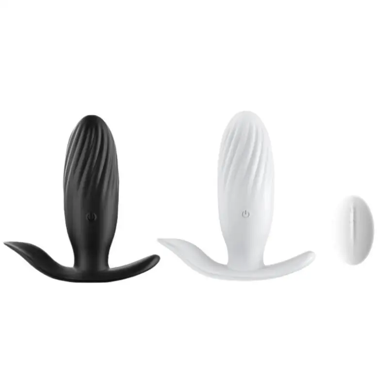 SASA1 Set Soft Silicone Waterproof Vibrating Butt Plug Wireless Remote Multiple Vibration Modes For Adult Pleasure