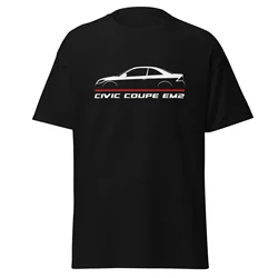 2024 Men T Shirt Casual Hondas Civic Coupe EM2 2001-2005 Enthusiast T-shirt Graphic Summer Short Sleeves 100% Cotton S-3XL Tee