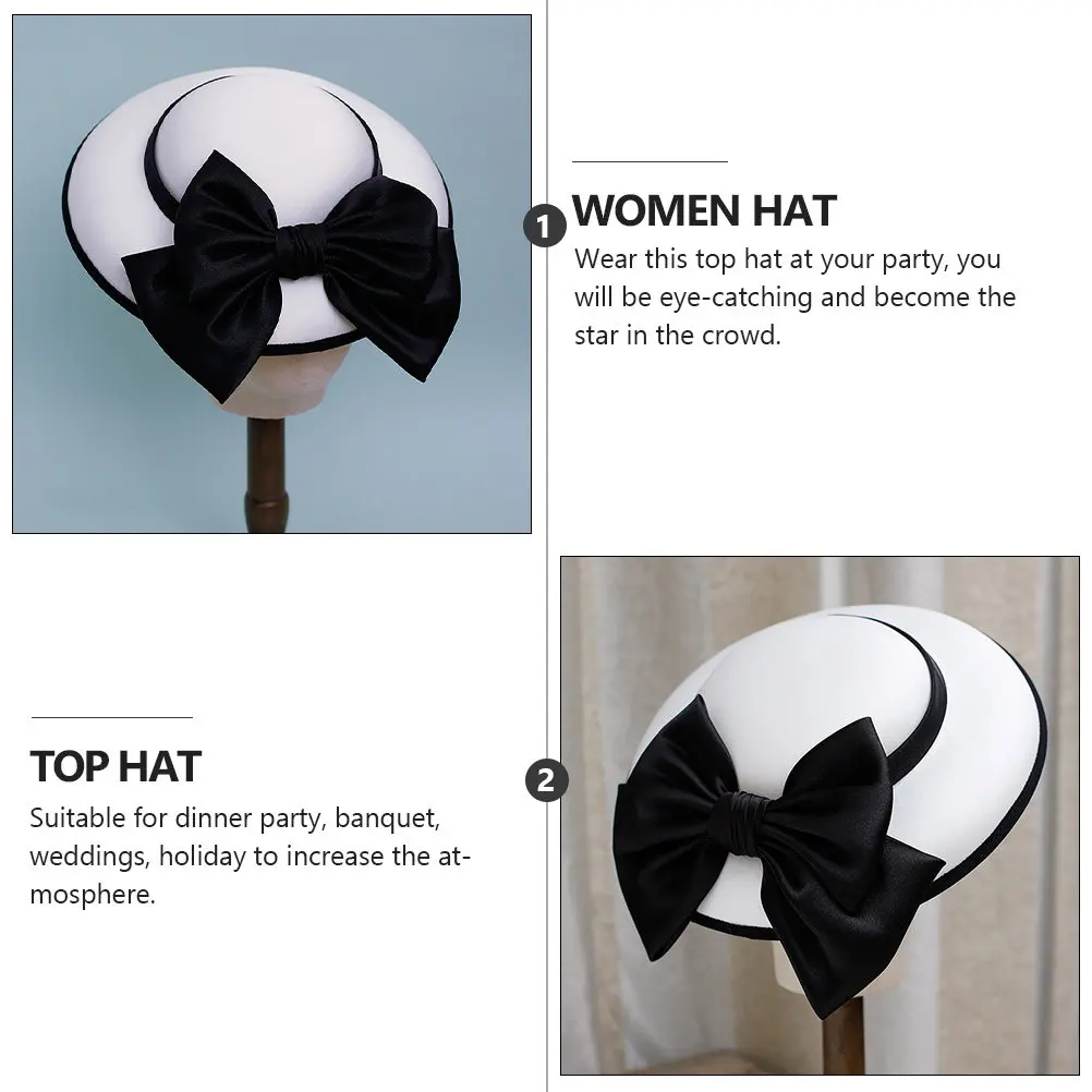 

Белая шляпа во французском стиле, 1 шт., ретро-элегантная кепка для женщин, для вечеринок, банкетов, свадеб, шикарный модный аксессуар