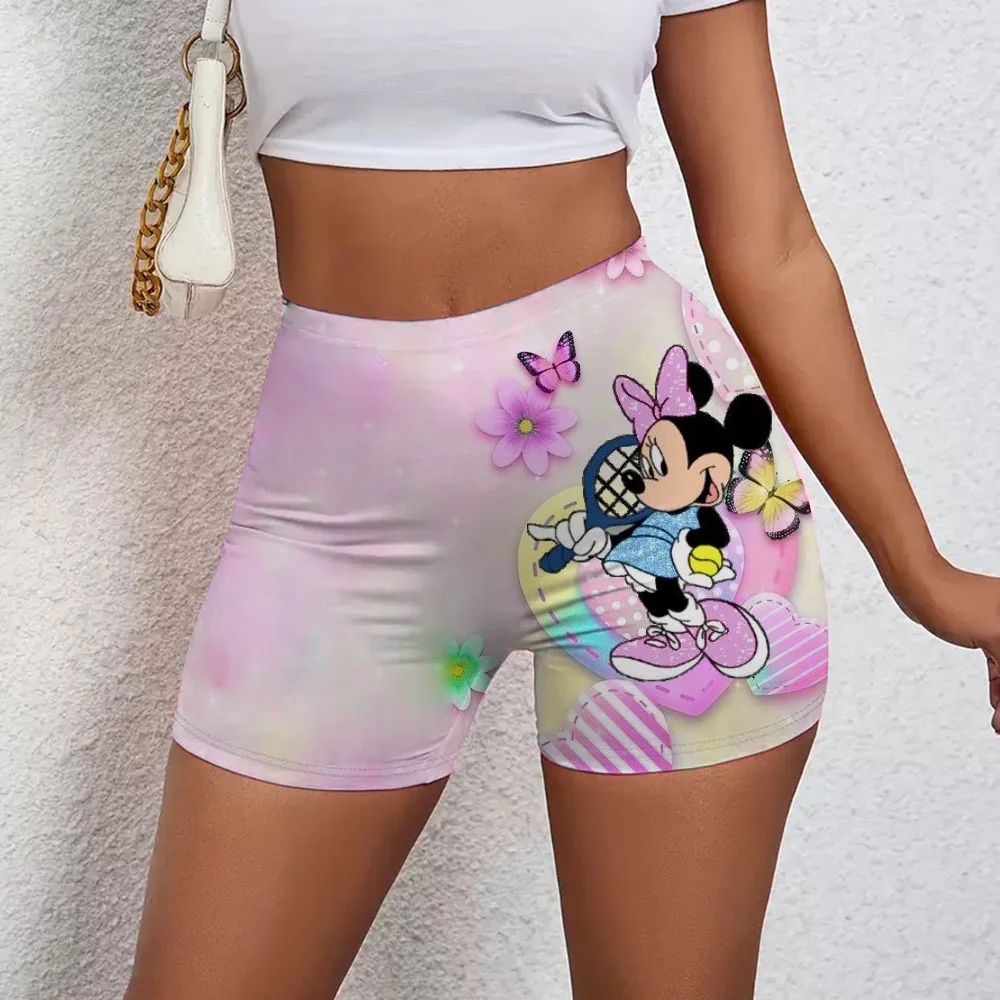 Mickey Friends Muster, hohe Taille, Yoga, enge Shorts für Damen, Sport, Fitness, Workout, Fitnessstudio, Leggings