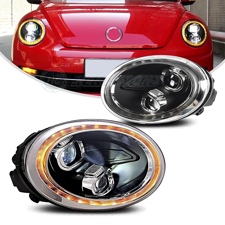 HCMOTIONZ factory LED  high quality head lights assembly DRL Start UP Animation front light For VW Beetle 2013-2020