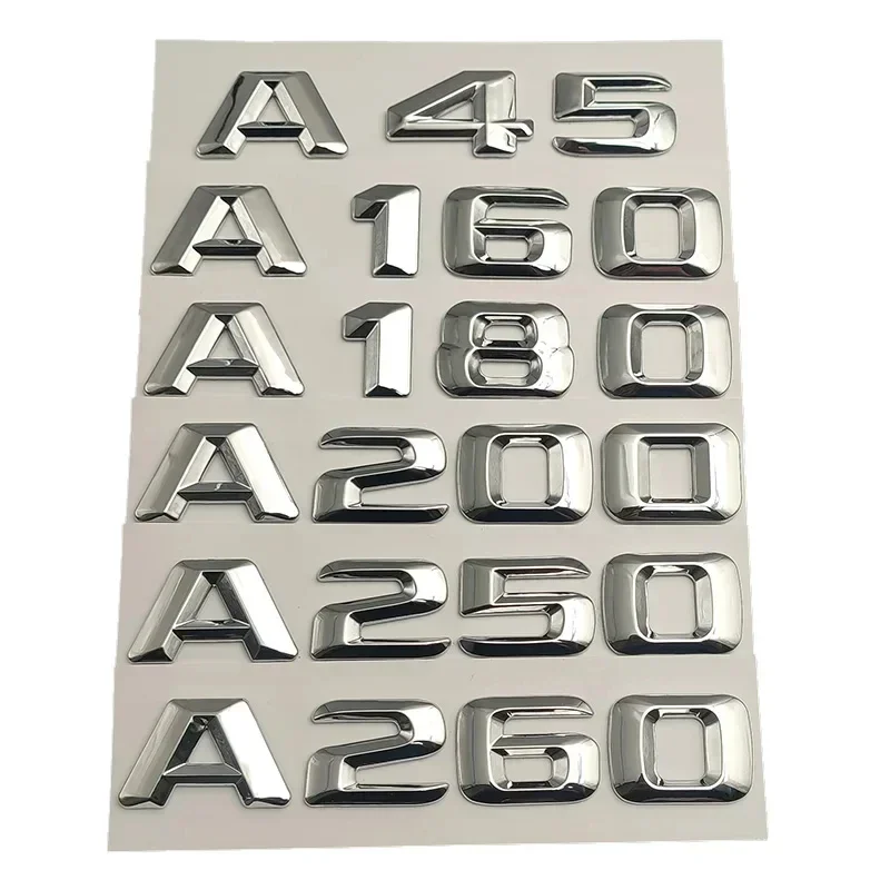 

Car Stickers 3D Alphabet Sticker Emblem Letter Badge Decoration For Mercedes A35 A45 AMG A180 A160 A200 A250 W176 W177