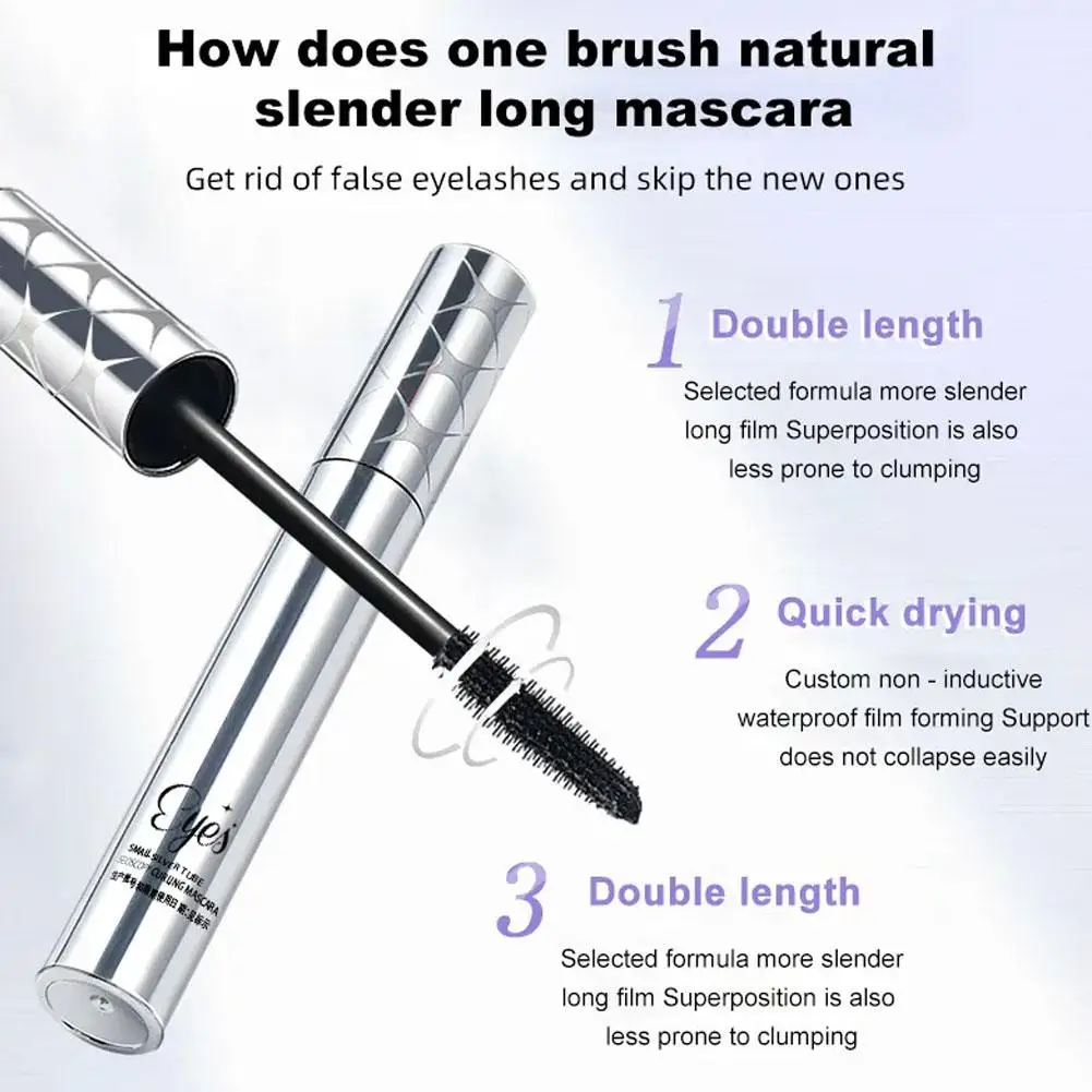 Zijden Vezel Matte Mascara Make-Up Ultra-Fijne Borstel Verlengt Wimpers Mascara Make-Up Zwart Droog Bruin Waterdicht Fast Curling E4r3