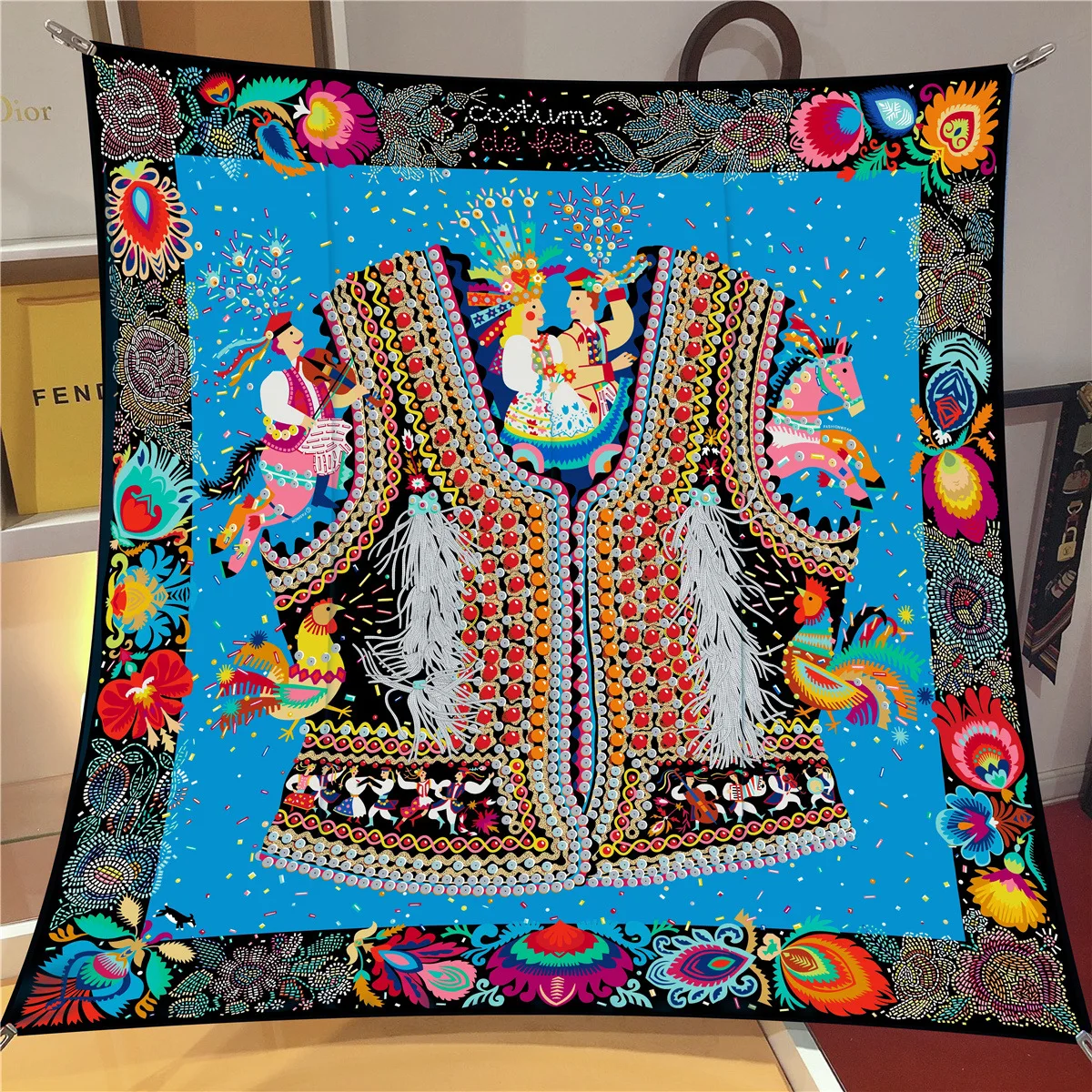 

Silk Feeling Head Neck Scarf Echarpes Foulards Femme Square Shawl Bandana Lady Hijabs Herm Designer Brand Accessories Decoration