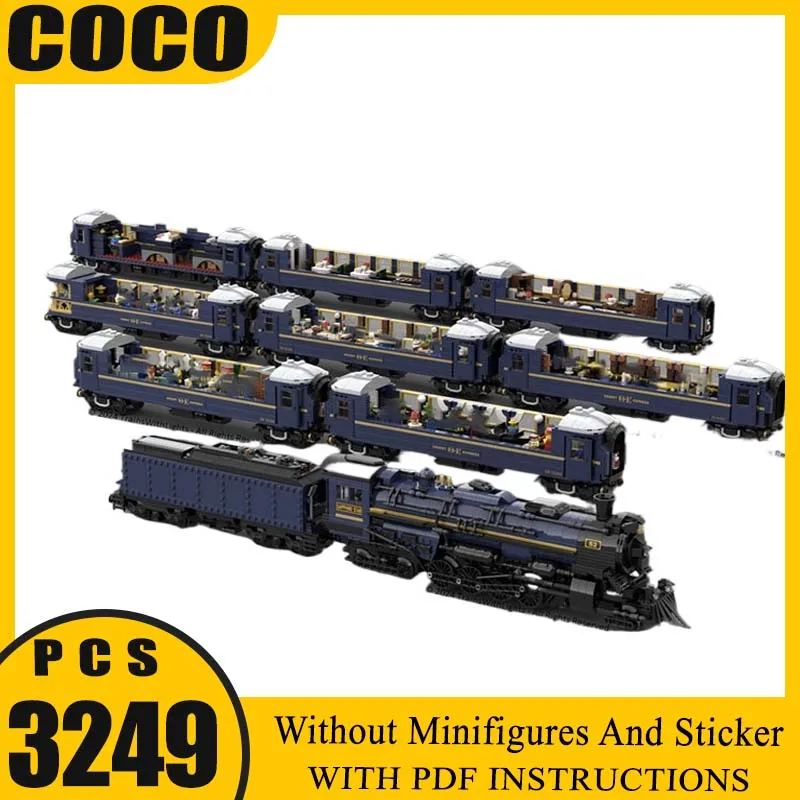 

New Moc building block train model, Orient Express module, building block gift, children's toy DIY assembly set