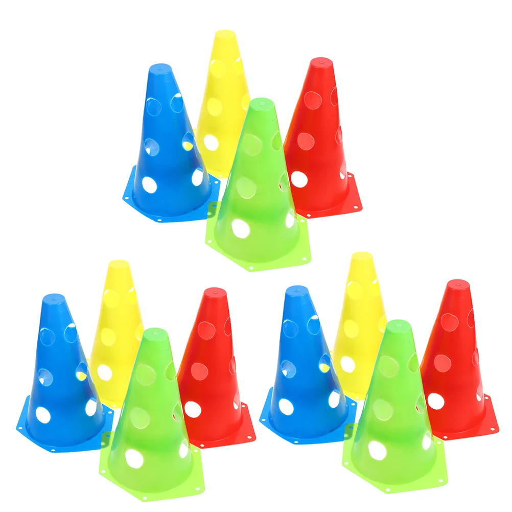 

12 Pcs Football Cones Soccer Training Supplies Driving for Road Obstacle Orange Safety Parking Windproof