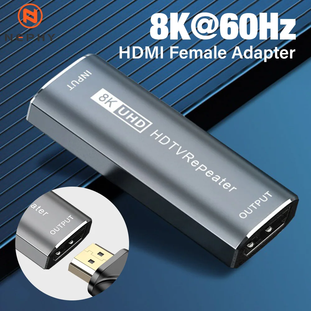 8K HDMI усилитель сигнала повторитель усилитель удлинитель видеоадаптер 30 м 4K 60 Гц удлинитель кабеля гнездовой разъем HD 2.1 HDR Dolby