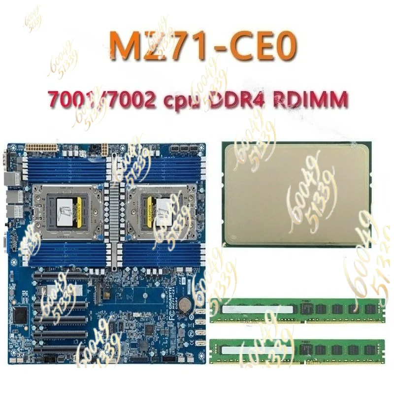 apply to MZ71-CE0 CE1 Server Motherboard Support EPYC 7371 7601 7501 7551 755P 7551P 16G 32G 2666 MHZ RAM