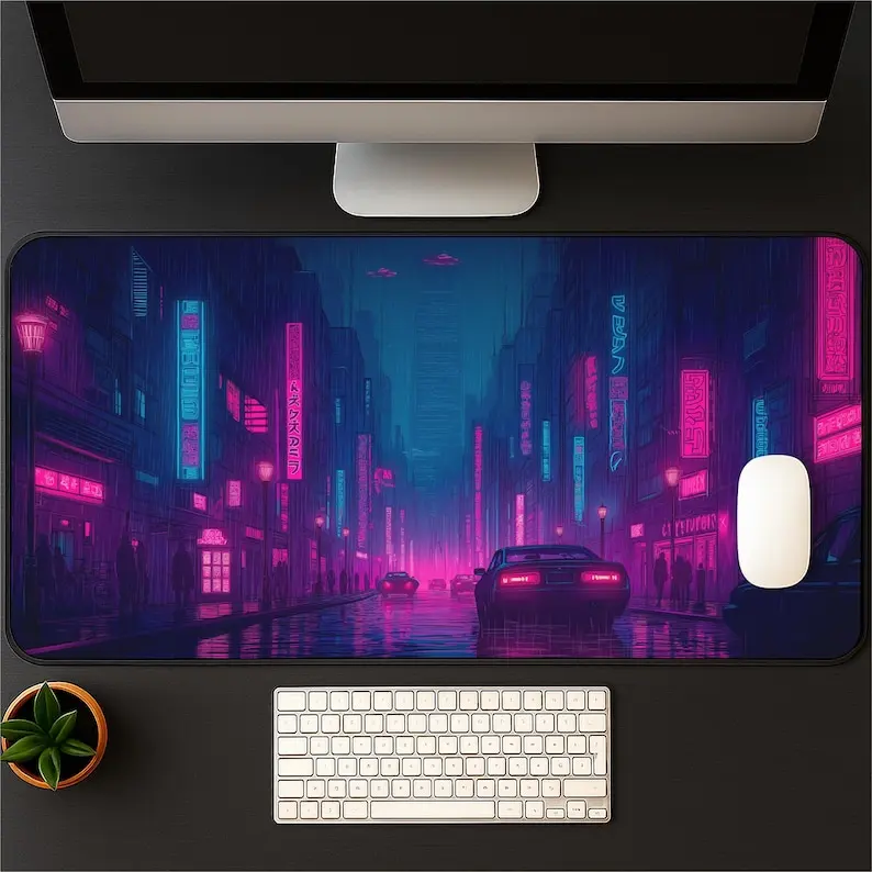 

Neon Car Desk Mats, Cute Girl-style Mouse Pad, Attractive Computer Desk Mats, Non-slip, Waterproof, and Durable Gaming Mat