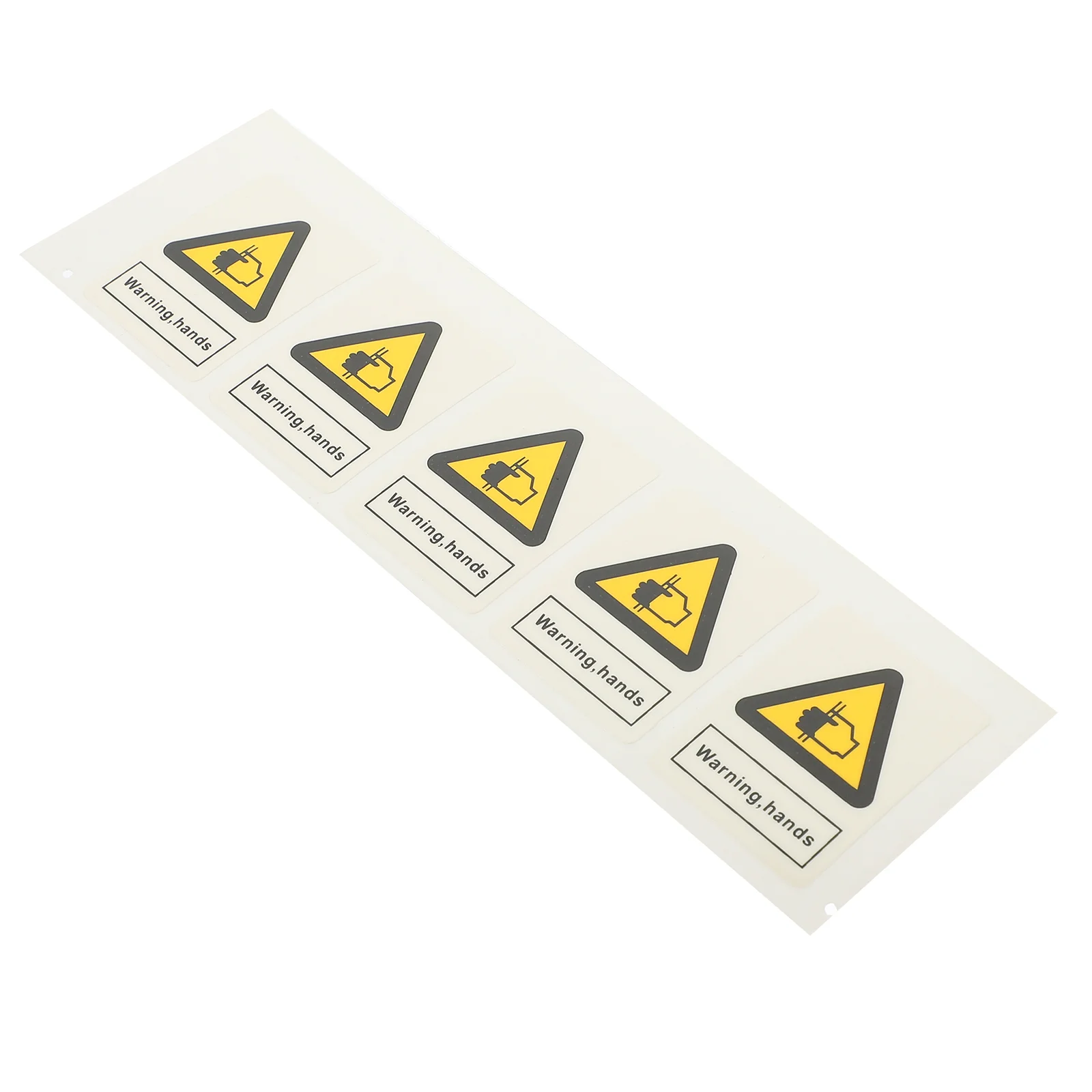 

5 Pcs Mechanical Equipment Warning Labels Stickers Hand Crushing Signs Safety Decals Logo For Pp Synthetic Hands