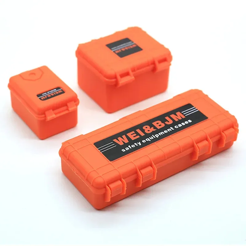 Parti di automobili RC 1/10 Custodie per attrezzature di sicurezza di simulazione Set di scatole per bagagli rigidi per accessori decorativi per camion cingolati