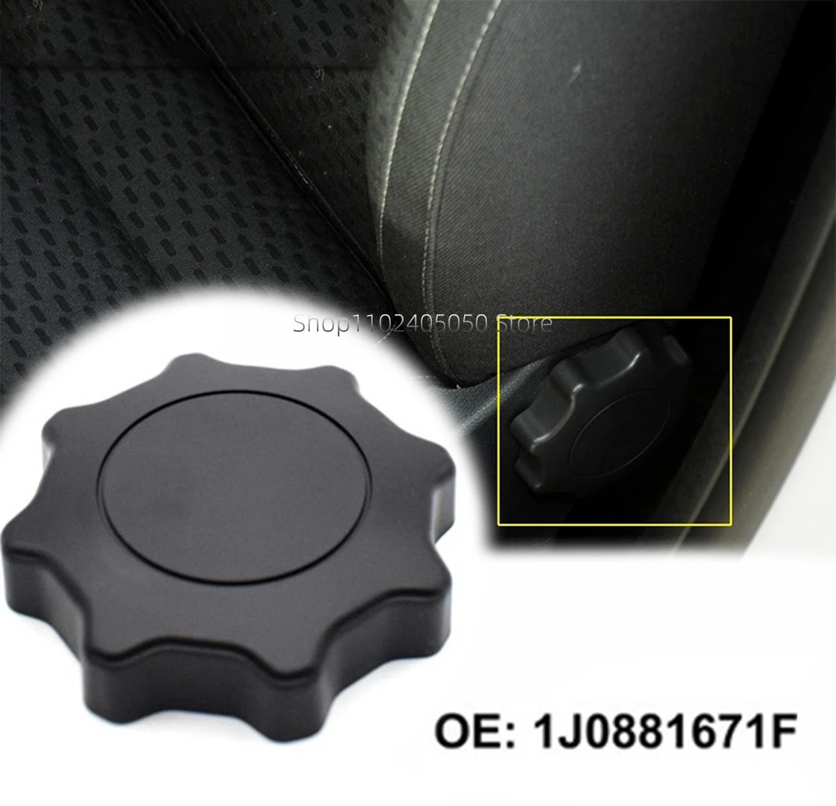 Black Seat Adjustment Turning Knob 1J0881671F Replace for VW Volkswagen Caddy Golf Jetta Mk4 Polo Beetle Passat Car Accessories