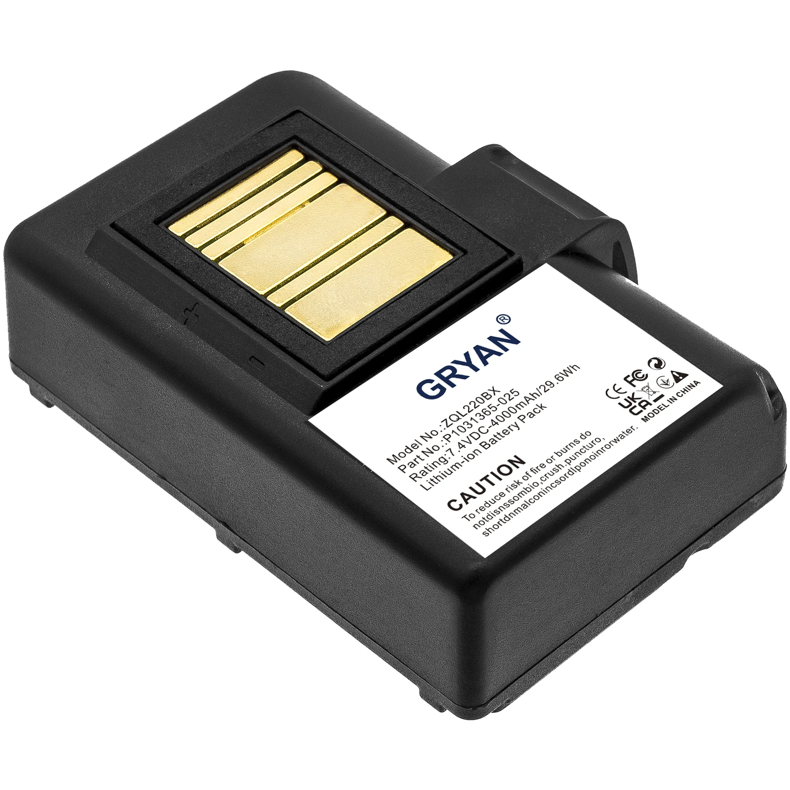 Portable Printer 4000mAh Battery for Zebra QLN220 QLN320 ZQ510 ZQ520 ZQ500 ZR628 ZR638 ZQ610 ZQ620 ZQ610HC ZQ620HC QLn220HC - view 4