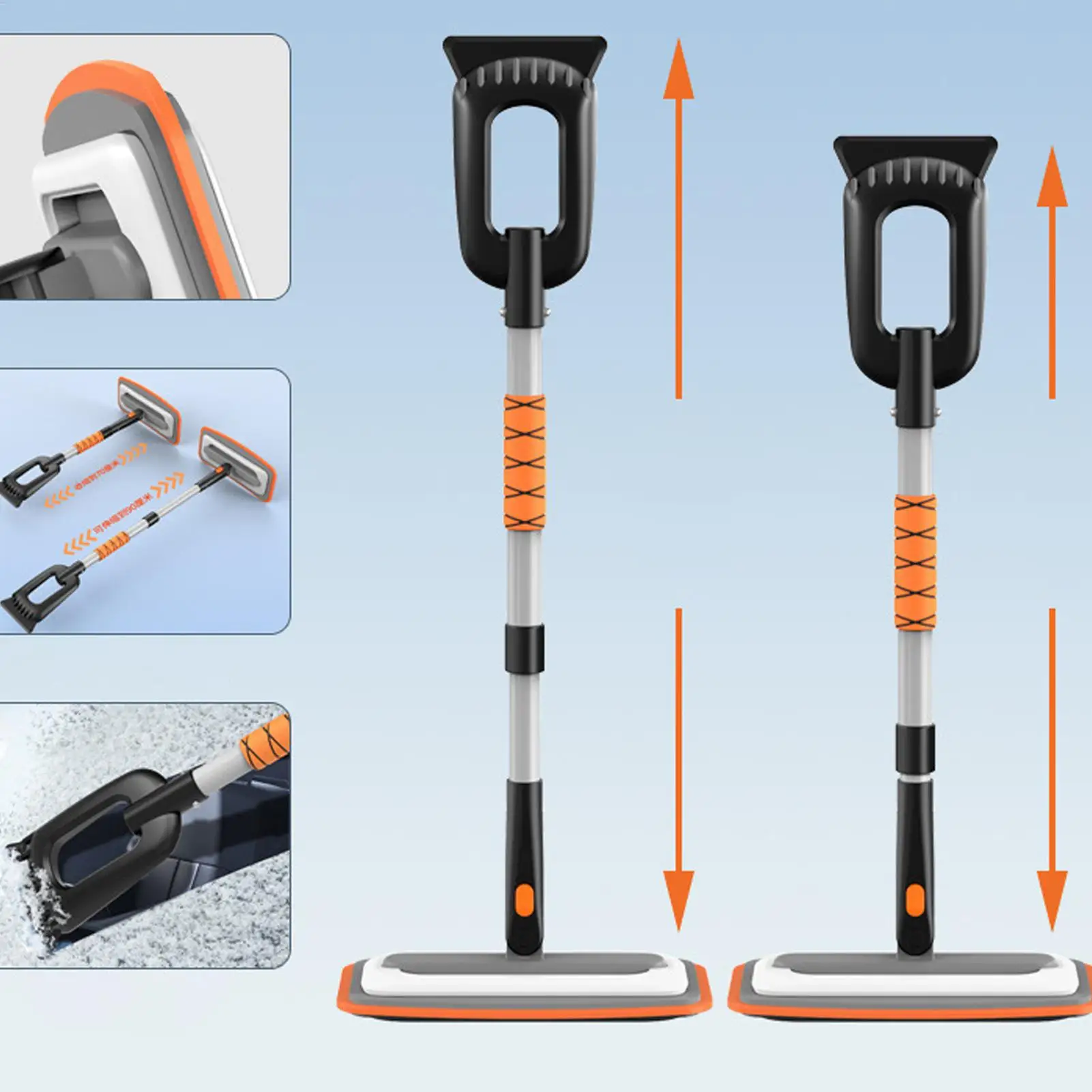 

Ice Scrapers For Car Windshield Ergonomic Aluminum Alloy Multifunctional Supplies Cars Snow Remover For Window Truck SUV Vehicle