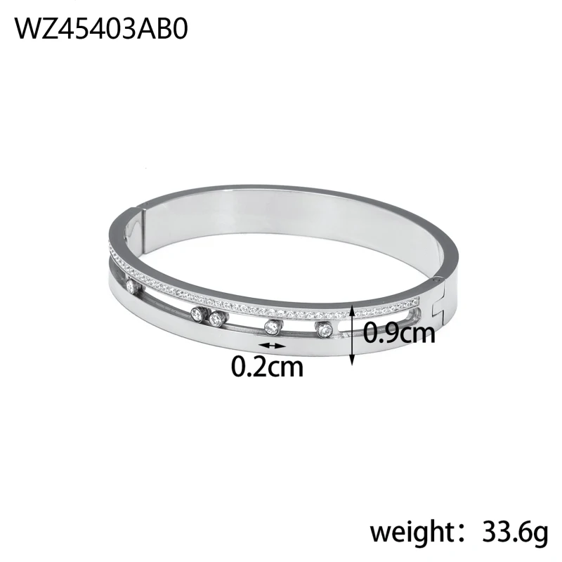 الأزياء روز الذهب مطلي 3 نقطة الخرز بار سحر سوار هندسية الشكل سوار الفولاذ المقاوم للصدأ ربط الزركون الإسورة المجوهرات #5