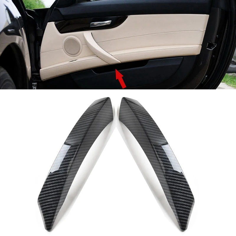 

HOT-Carbon Fiber Car Interior Door Pull Handle Cover Trim Cover For-BMW Z4 E89 2009-2016 Left & Right