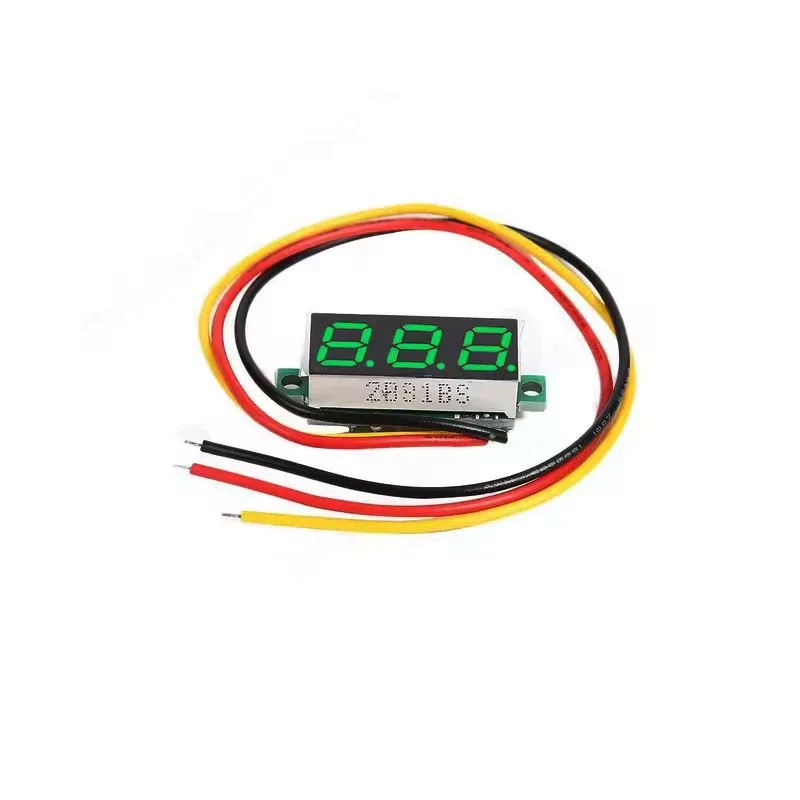 ミニLEDデジタル電圧計,逆保護,電圧テスター,パネルメーター,0.28, 3線式,DC 0-100v