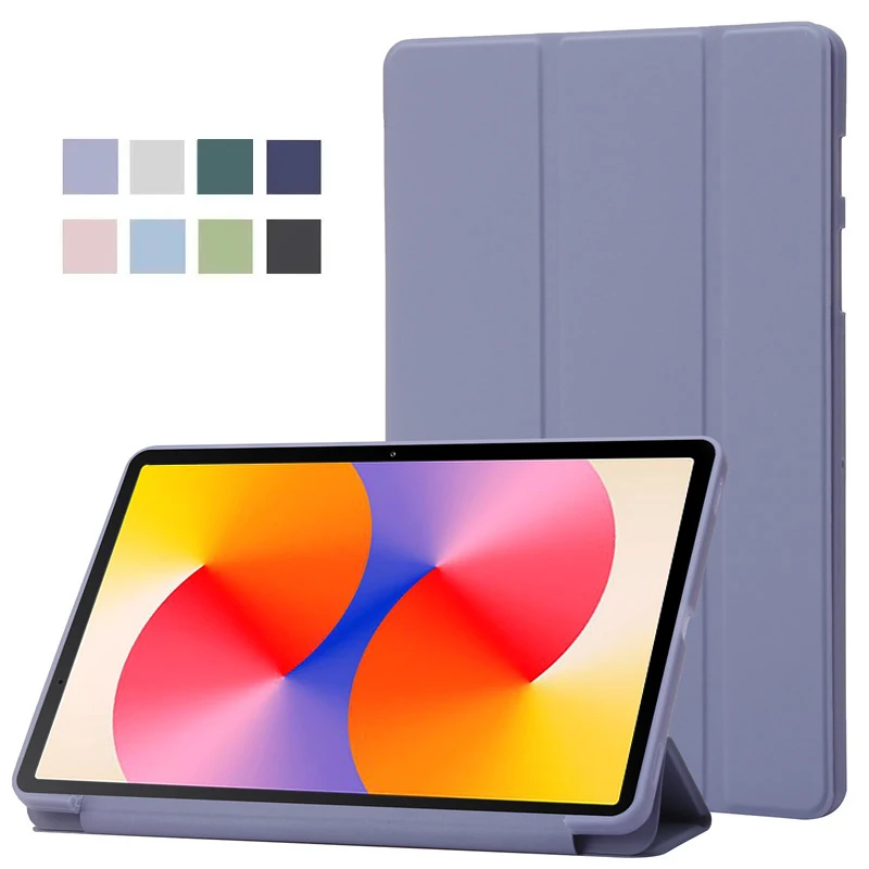 For Huawei matepad se 11 case Coque Trifold PU Leaher Soft Back Stand Tablet Funda For Huawei MatePad SE 11 inch 2024 Case Cover