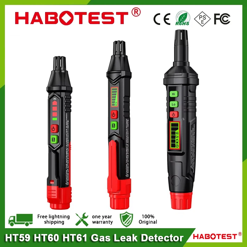 HABOTEST HT59 HT60 HT61 Детектор утечки газа 0-1000PPM Звуковая и экранная сигнализация Горючий легкозаймистый природный метан Мини-детектор газа HABOTEST HT59 HT60 HT61 Детектор утечки газа 0-1000PPM Звуковая и экранная сигнализация Горючий легкозаймистый природный метан Мини-детектор газа