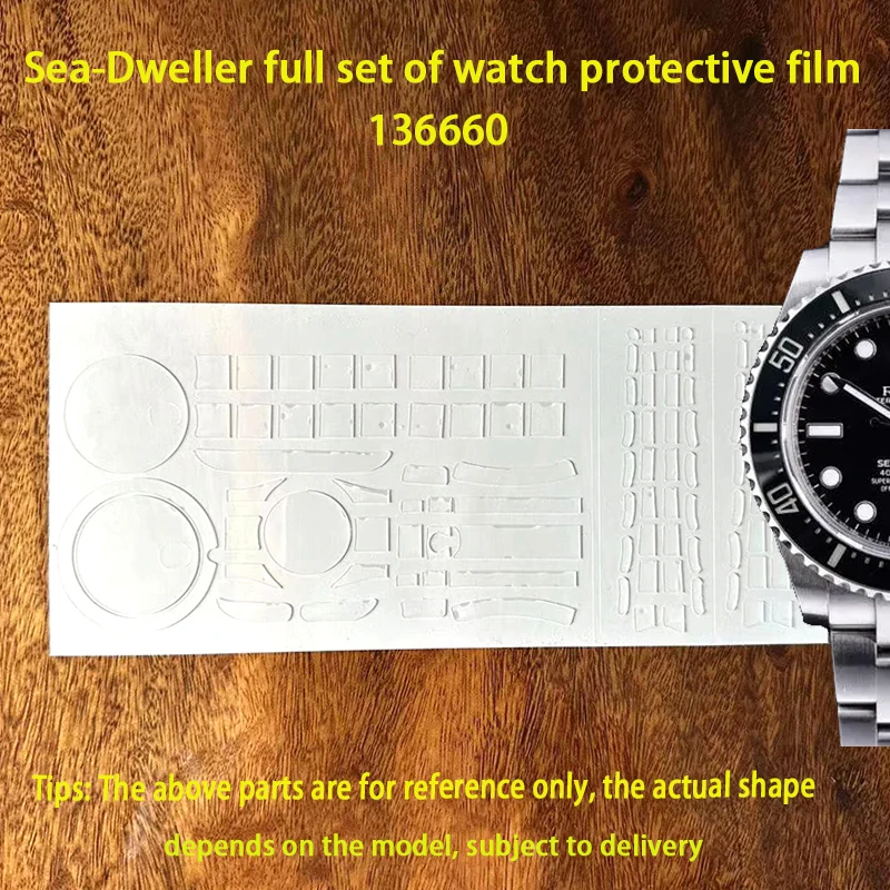 Suitable for Rolex Sea 136660 watch protective film deepsea Deep dive gradient Ghost King 44mm dial bezel buckle film