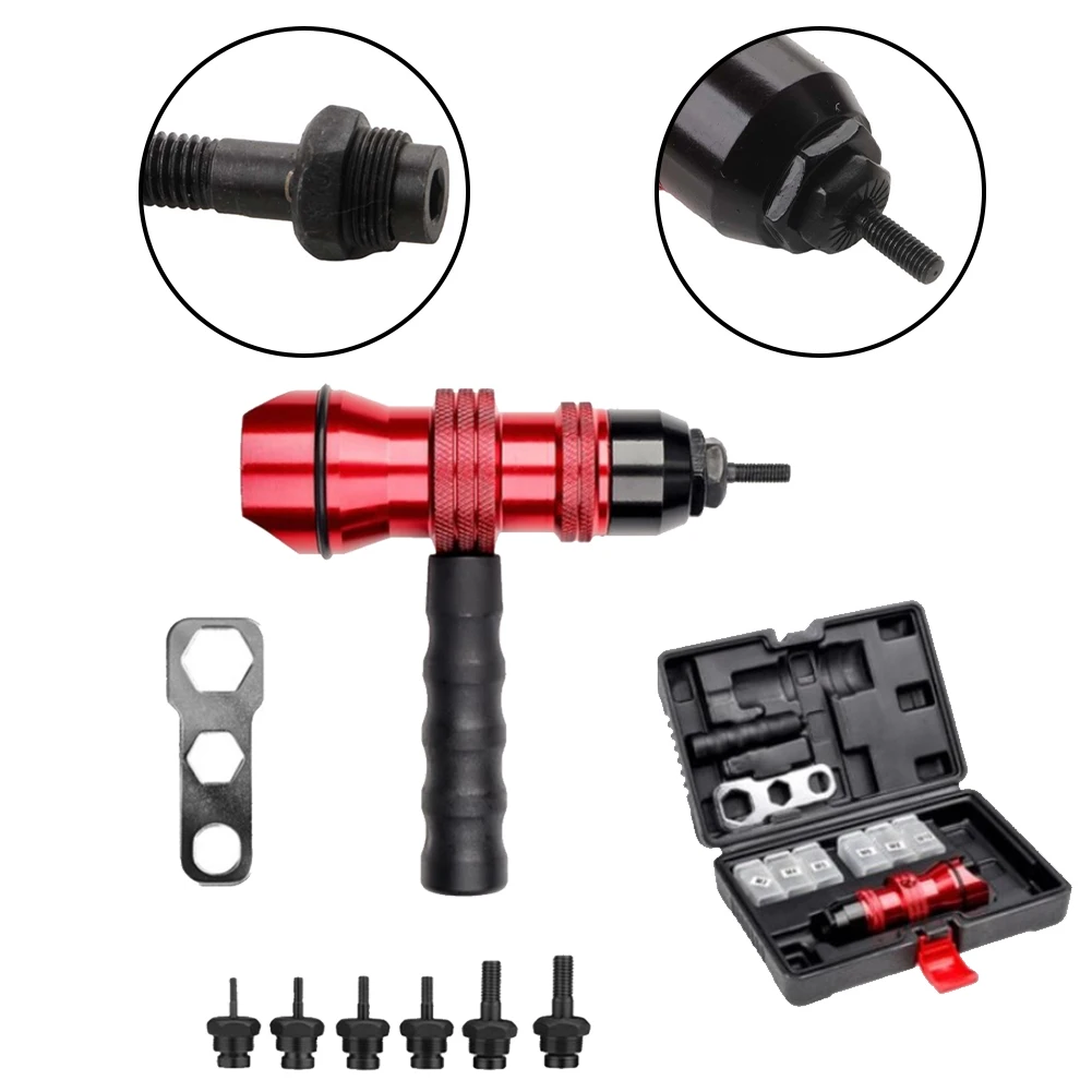 M3-M10 Electric Rivet Gun Rivet Nut Gun Drill Bit Adapter Insert Nut Pull Riveting Tool For Electric Drill Hand Wrench Riveter