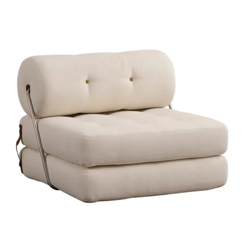 #Vacuum-Compressed Foldable Tatami Sofa Bed, 2-in-1 Office Nap Mat with High-Rebound Sponge, Space-Saving Roll-Up Design