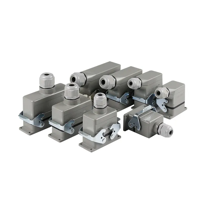 Heavy-Duty Connector HE-6P, 10/16/24/32/48 Pin, Rectangular Hot Runner Waterproof Aviation Plug & Socket