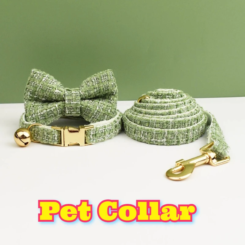 

Chic Style Pet Collar Cats Dogs Custom Engraved Name Adjustable Collar Bell Cute Puppy Kitten Collars Wholesale Luxury Bow Tie
